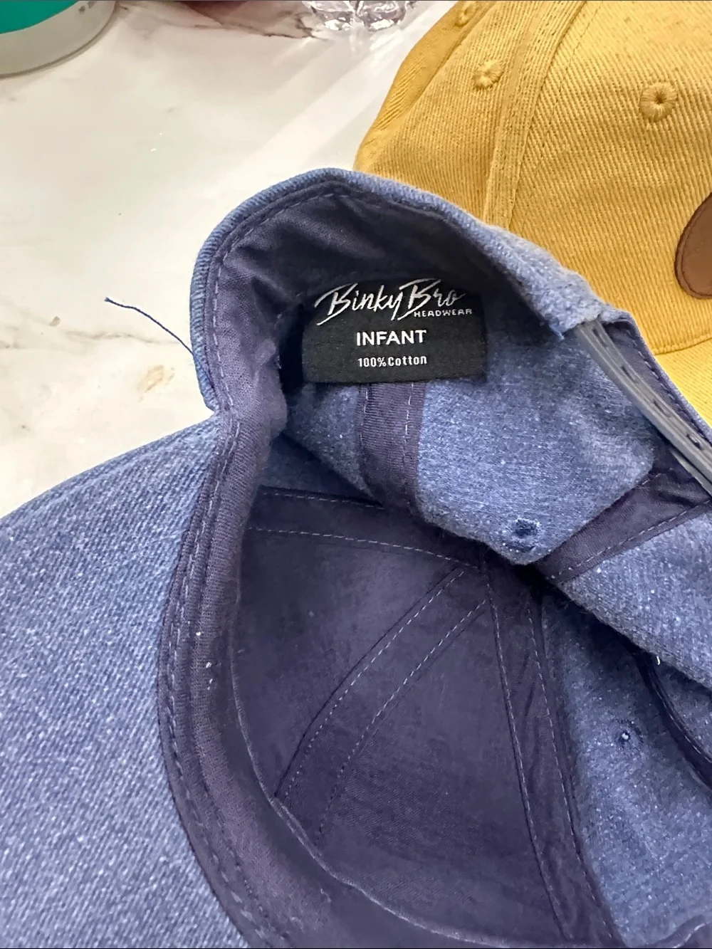 Kids Snapback Hat Trio — Yellow, Blue & White by BinkYBro
